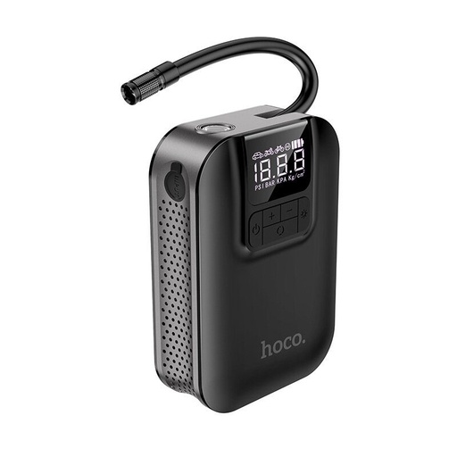 Hoco S53 přenosný elektromos pumpa, LED lampa, 2500mAh baterie, černá