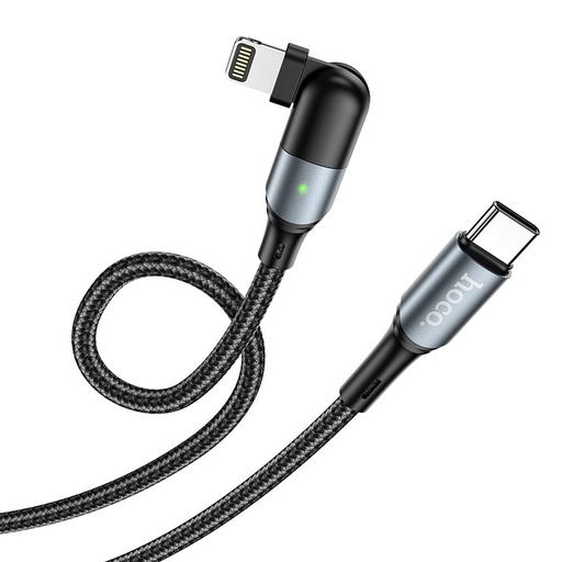 Hoco U100 lightning kabel (PD rychlonabíječka), 1,2m, Type-C-Lightning, 180fokba otočný, 20W podporovaný s výkonem rychlé nabíjení