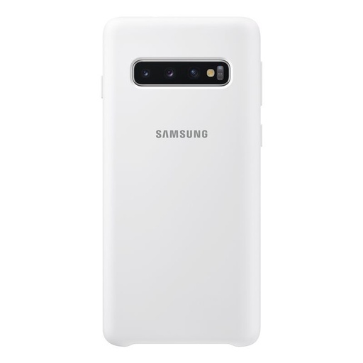 Samsung Galaxy S10 silicone cover tovární zadní kryt, bílá