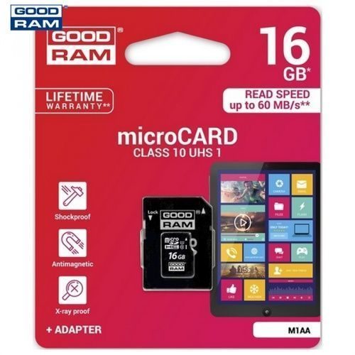 Goodram microSDHC 16GB class10 paměťová karta M1AA-0160R11