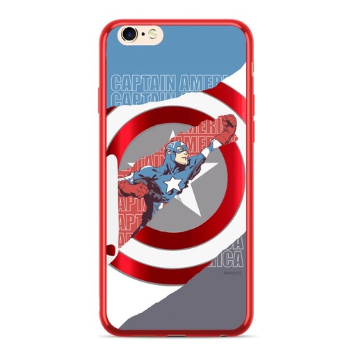 Apple iPhone XR Marvel Captain America 013 silicone zadní kryt (Červená)