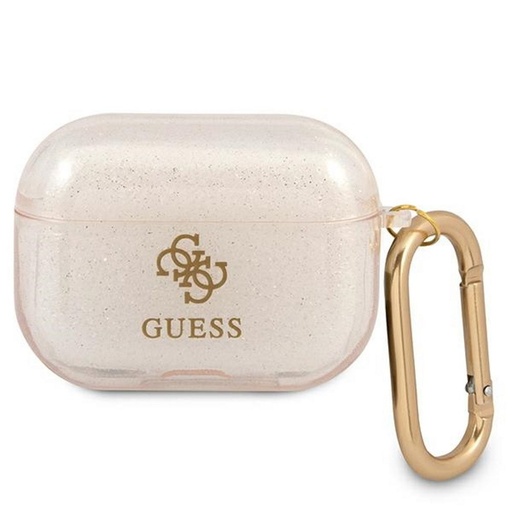 AirPods Pro Guess 4G TPU Glitter pouzdro (Zlatá) - GUAPUCG4GD