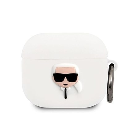 Apple AirPods 3 Karl Lagerfeld Karl Head pro pouzdro (Bílá) – KLACA3SILKHWH