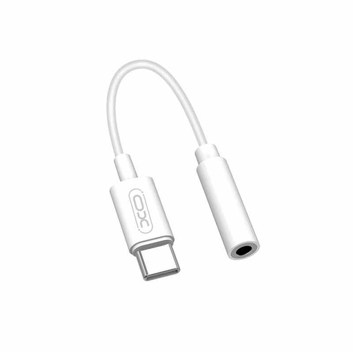 XO NB-R161 USB-C audio adapter (Bílá) – USB-C–3.5 mm, Bluetooth přenos, nabíjení ne podporovaný