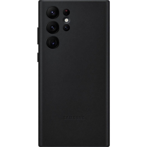 Samsung Galaxy S22 Ultra leather cover tovární zadní kryt, černá - EF-VS908LBE