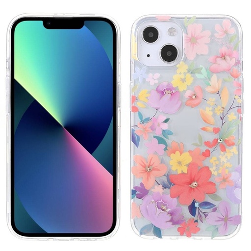 Apple iPhone 13 Kingxbar brilliant Swarovski s kamínky zadní kryt (Růžová)
