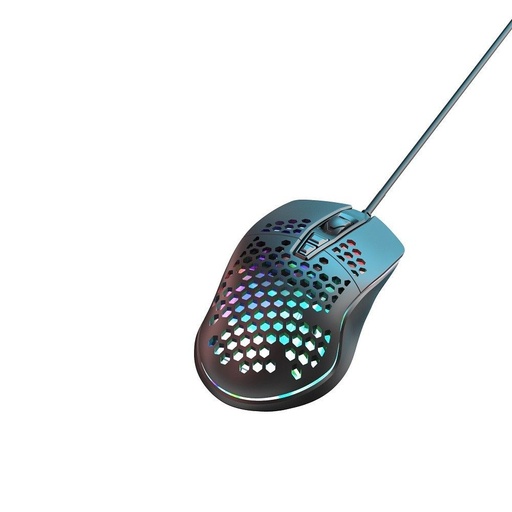 XO M4 drátový myš (Černá) – USB konektor, RGB, honeycomb provedení, gamer provedení