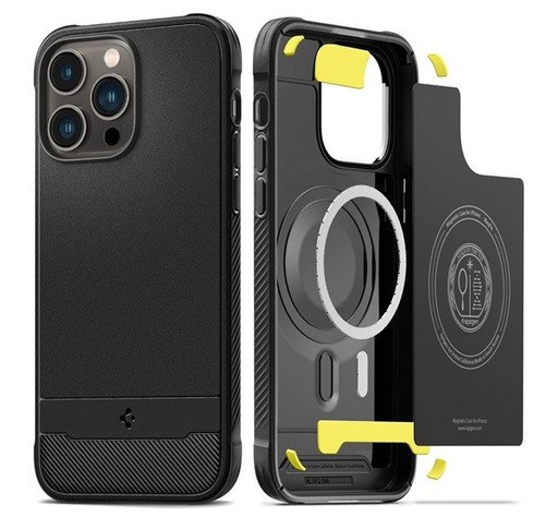 Apple iPhone 14 Pro Spigen Rugged armor odolný proti nárazu pouzdro (Černá)