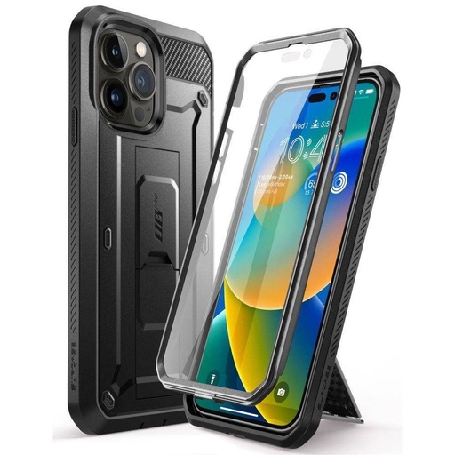 Apple iPhone 14 Pro Max Supcase Unicorn beetle odolný zadní kryt s předním panelem (Černá)