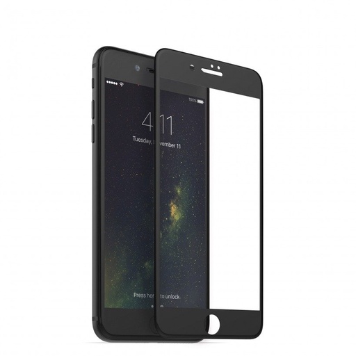 Apple iPhone 6/7/8 5D tvrzené sklo celý na displej, průhledný (černá rámeček)