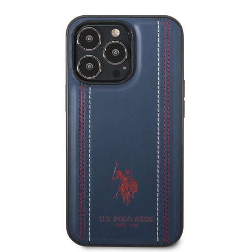 Apple iPhone 14 Pro U.S. Polo Stitched Lines zadní kryt (Modrá) - USHCP14LPFAV