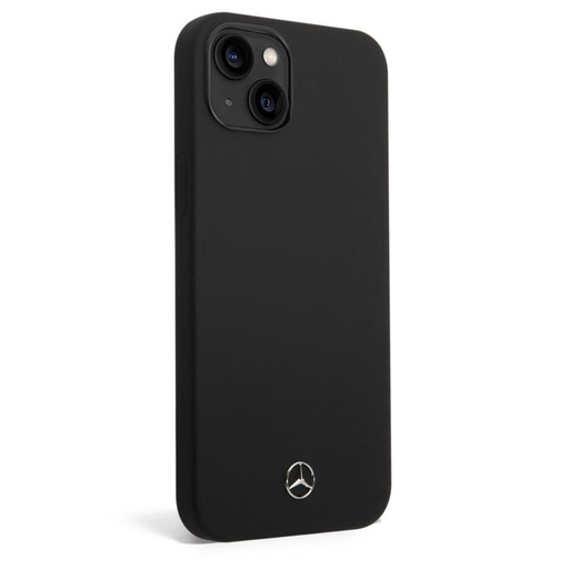 Apple iPhone 14 Mercedes liquid silicone zadní kryt (Černá)