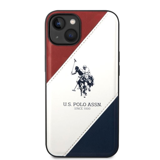 Apple iPhone 14 U.S. Polo double horse zadní kryt (červená/bílá/modrá) - USHCP14SPSO3