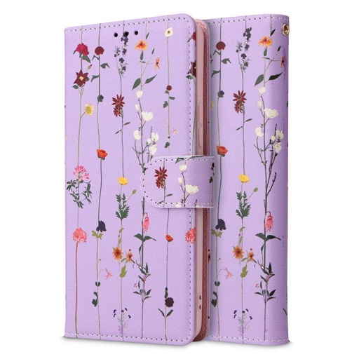 Samsung Galaxy A53 5G Tech Protect Wallet Garden knížkové pouzdro (Fialová)