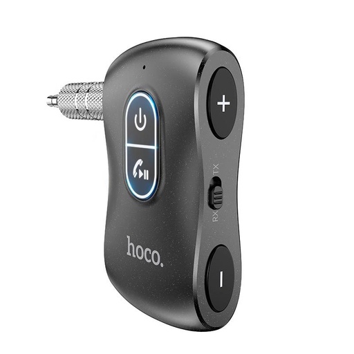 Hoco E73 3.5mm -es AUX s konektorem vybavený FM transmitter černá