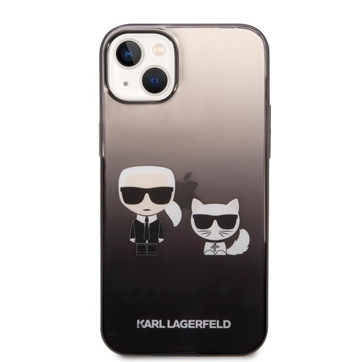 Apple iPhone 14 Plus Karl Lagerfeld Gradient Karl and Choupette pouzdro (Černá) – KLHCP14MTGKCK