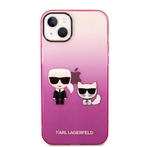 Apple iPhone 14 Plus Karl Lagerfeld Gradient Karl and Choupette pouzdro (Růžová) – KLHCP14MTGKCP