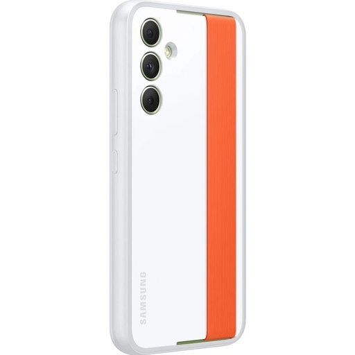 Samsung Galaxy A54 5G Slim Strap pouzdro s popruhem (Bílá)