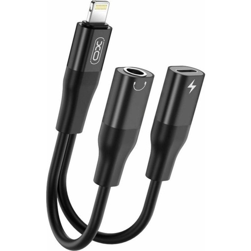XO NB181B audio adapter (Černá) – Lightning–3,5 mm + Lightning, Bluetooth přenosový s funkcí