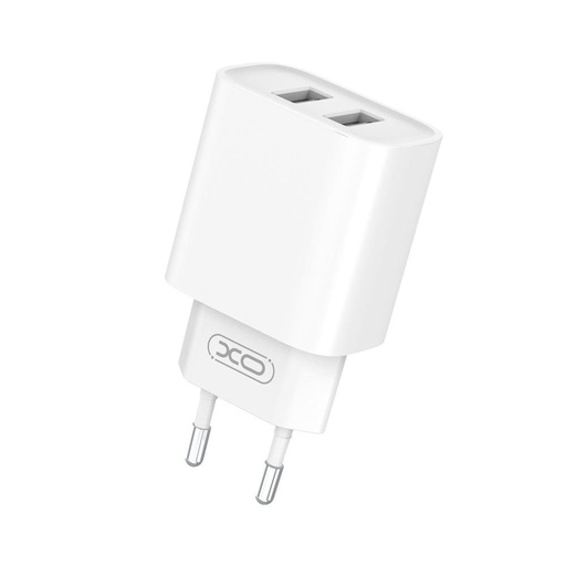 XO CE02C dvojitý USB nabíječka (Bílá) – USB-A konektory