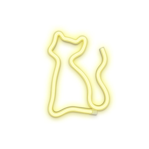 Forever Cat FLNEO3 meleg bíle svítící macska ve tvaru LED lampa,3 db AA elemmel vagy USB s konektorem provozovatelný bílá